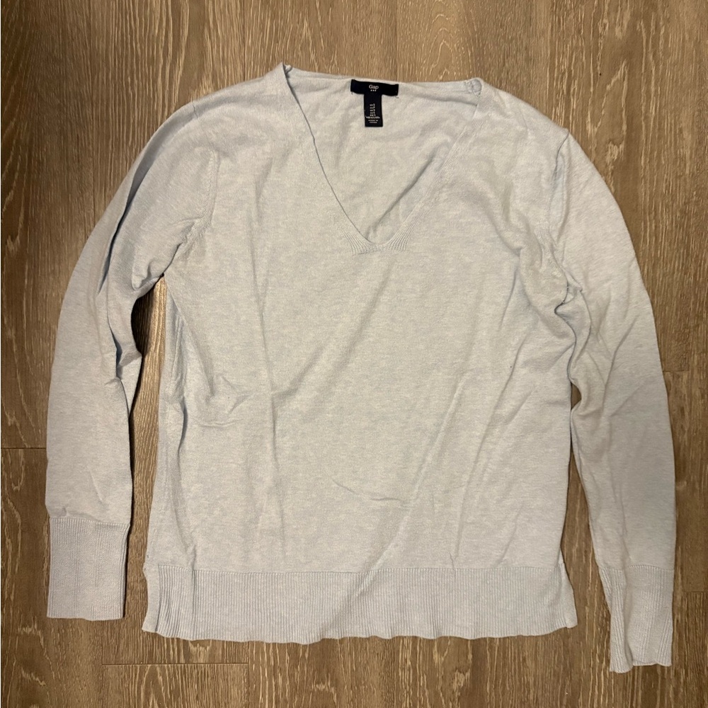 Women's GAP V-Neck Sweater - Light blue S